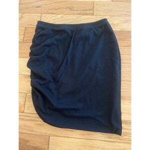 Gap women's black ruched side mini bodycon pull on short skirt size XS